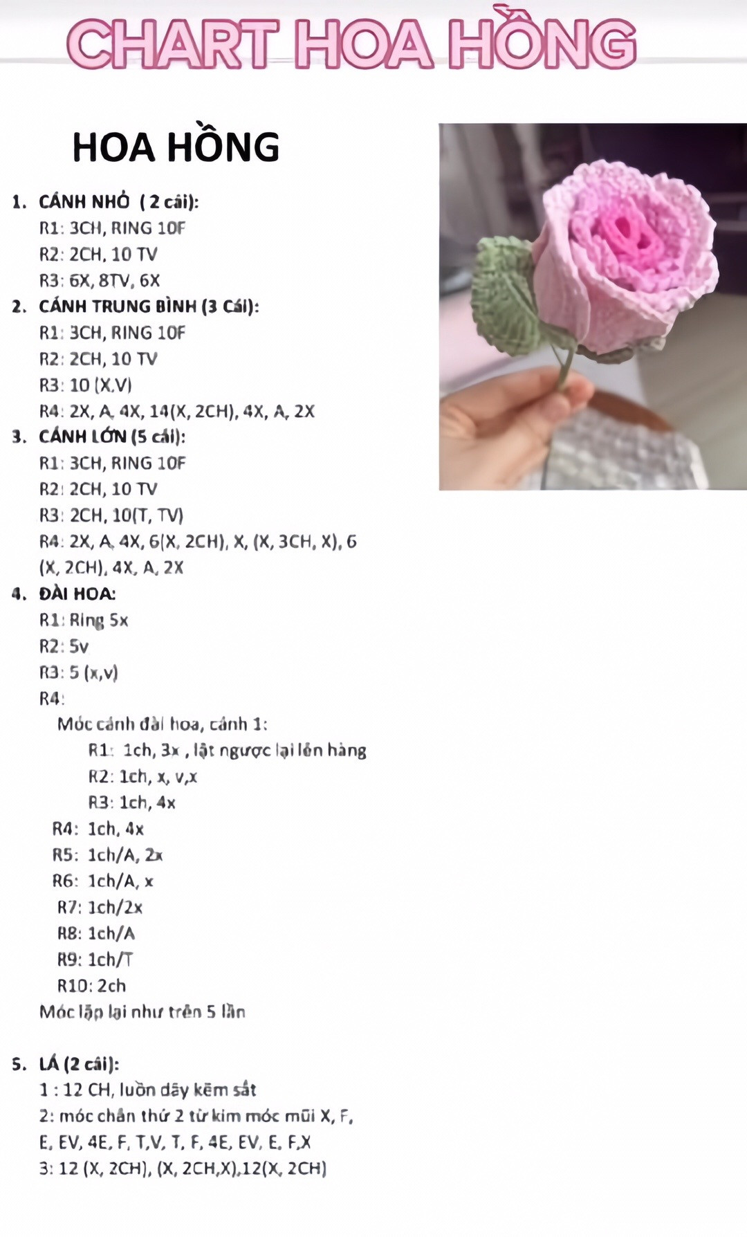 Tổng hợp chart móc hoa hồng