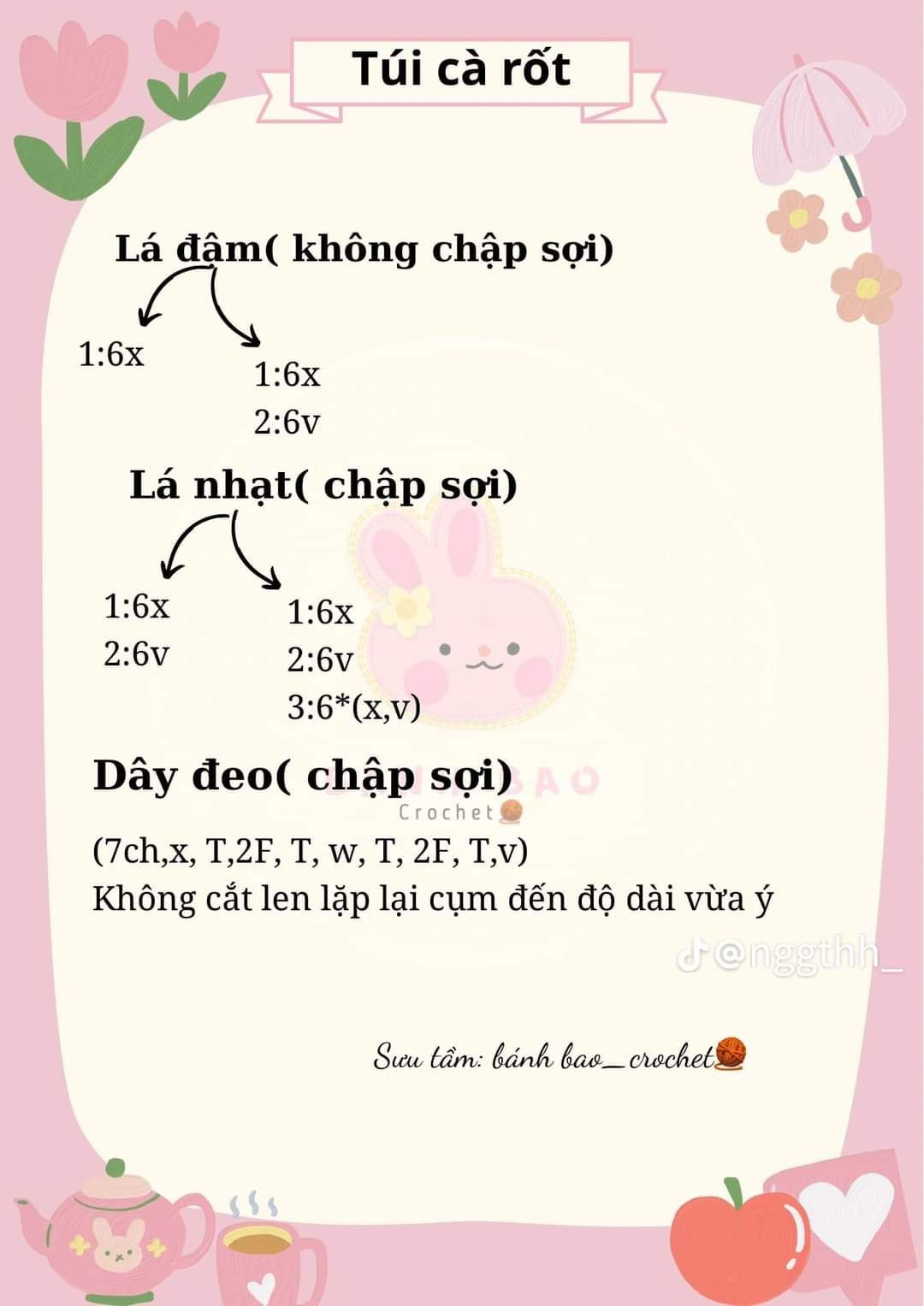 Tổng hợp chart móc tùi:  tùi caro, túi kuromi, túi cinnamoroll, túi mèo hello kitty, túi pochacco, túi cà rốt, túi len thỏ, túi melody, túi hoa xinh, túi rút kuromi, chart túi barbie, túi chữ nhật,