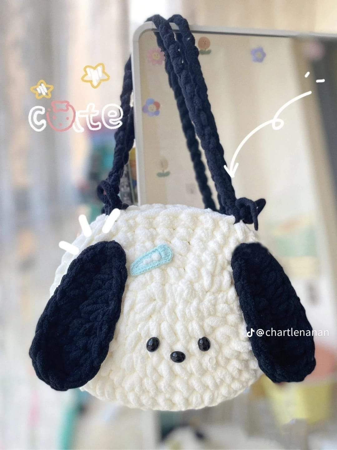 Tổng hợp chart móc tùi:  tùi caro, túi kuromi, túi cinnamoroll, túi mèo hello kitty, túi pochacco, túi cà rốt, túi len thỏ, túi melody, túi hoa xinh, túi rút kuromi, chart túi barbie, túi chữ nhật,