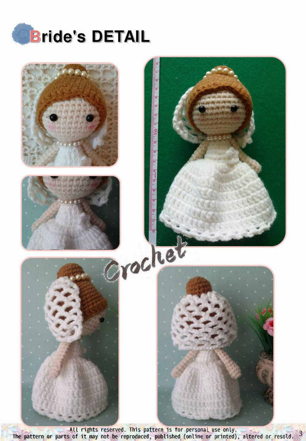 wedding couple birde crochet pattern