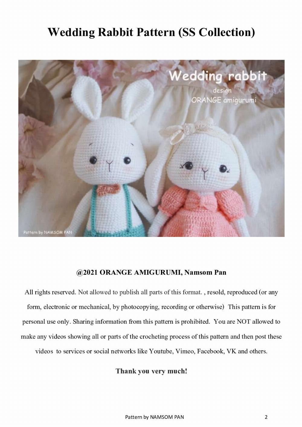 Wedding Rabbit Pattern