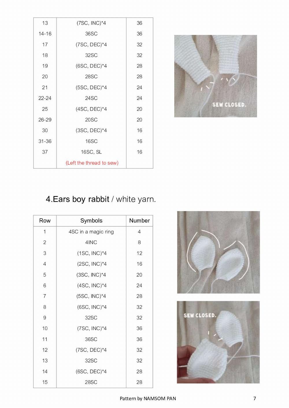 Wedding Rabbit Pattern