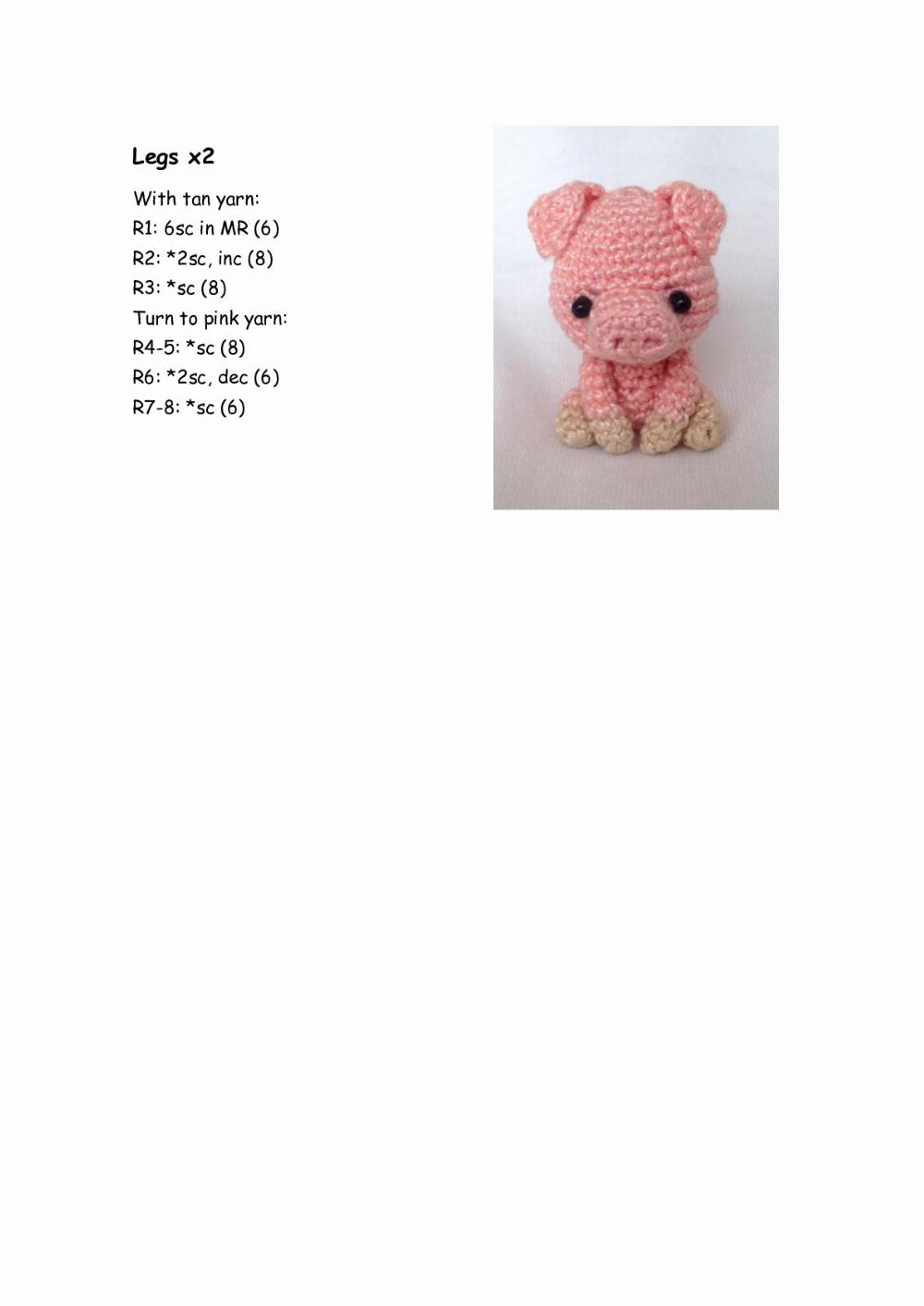 Willie the Pig Crochet Pattern