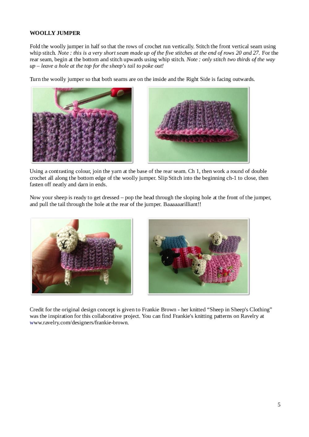 yarndale woolly sheep crochet pattern