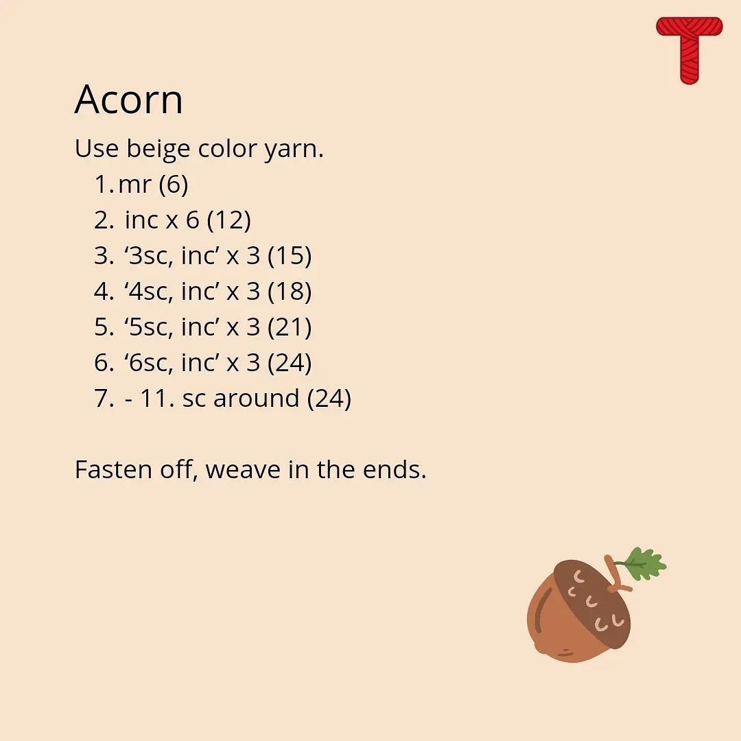 acorn free pattern