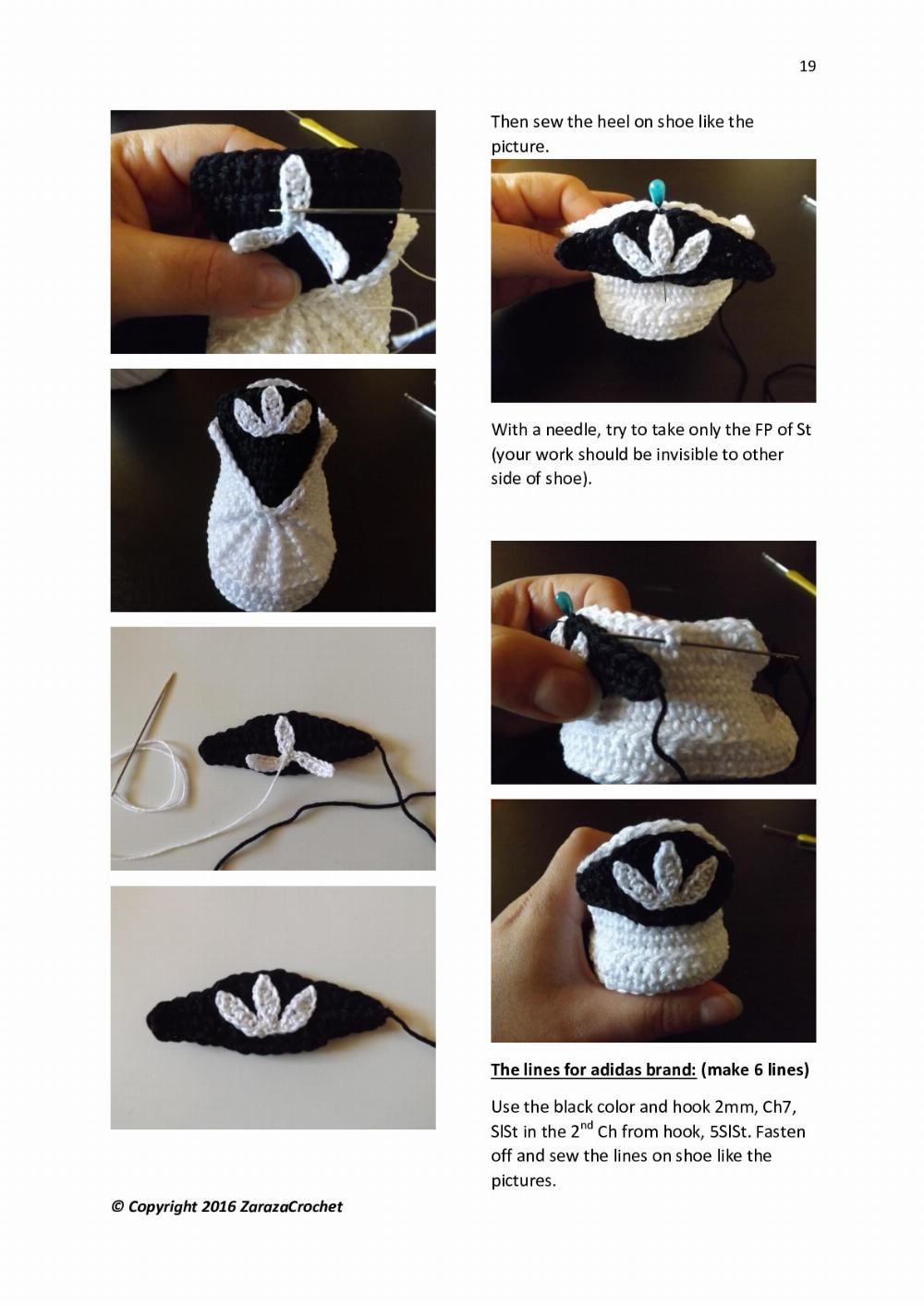 baby crochet adidas shoe