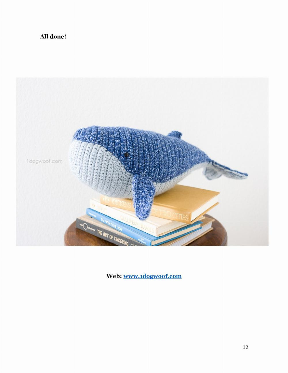 baby humpback whale crochet pattern