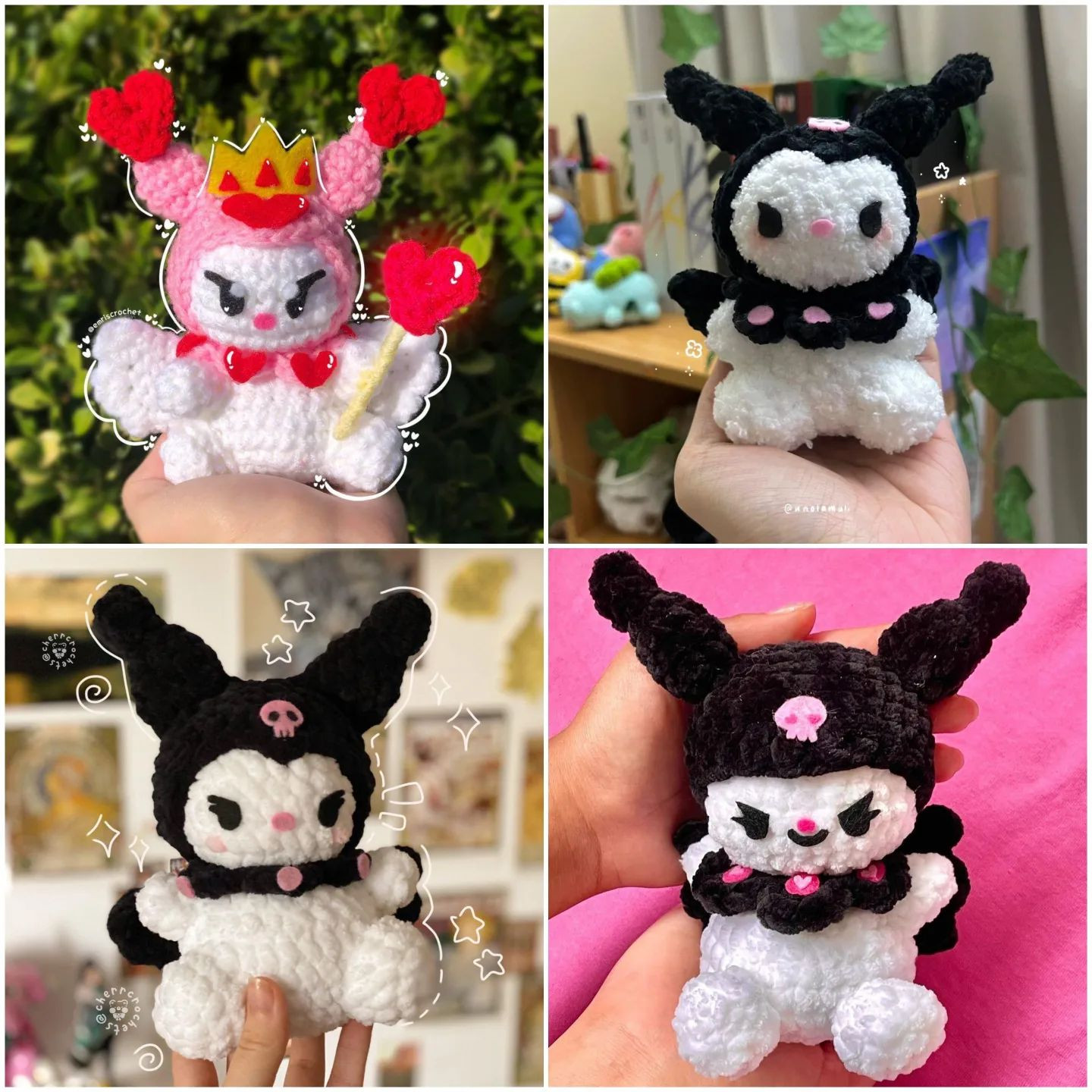 🩷🦇Bat Kuromi Free Pattern🦇🩷