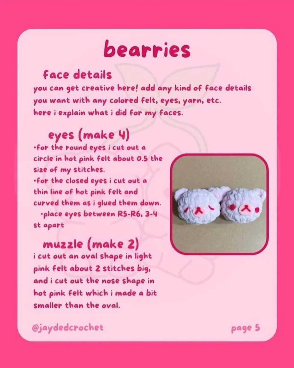 Bearries 🍒🐻 crochet pattern