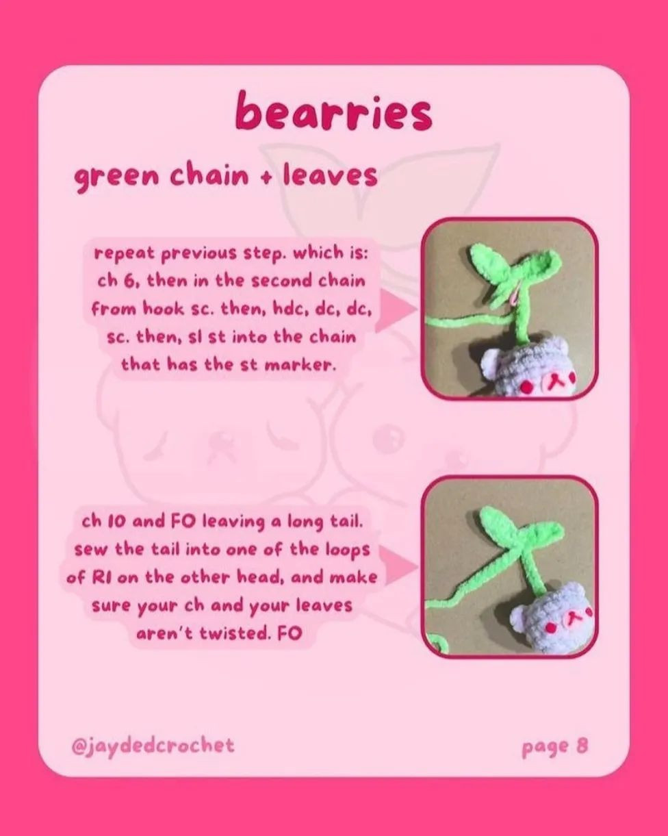 Bearries 🍒🐻 crochet pattern