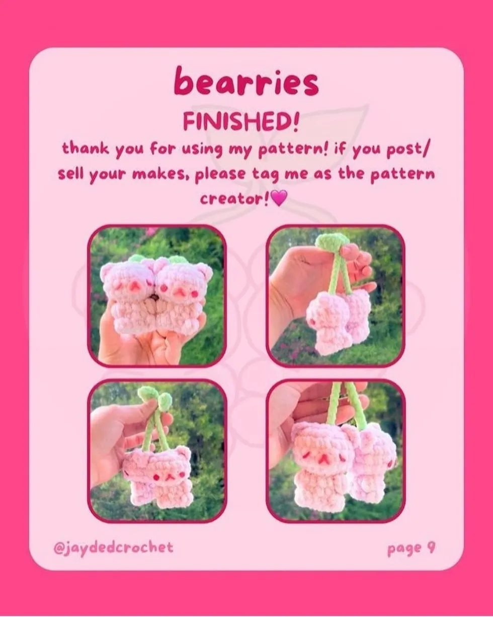 Bearries 🍒🐻 crochet pattern