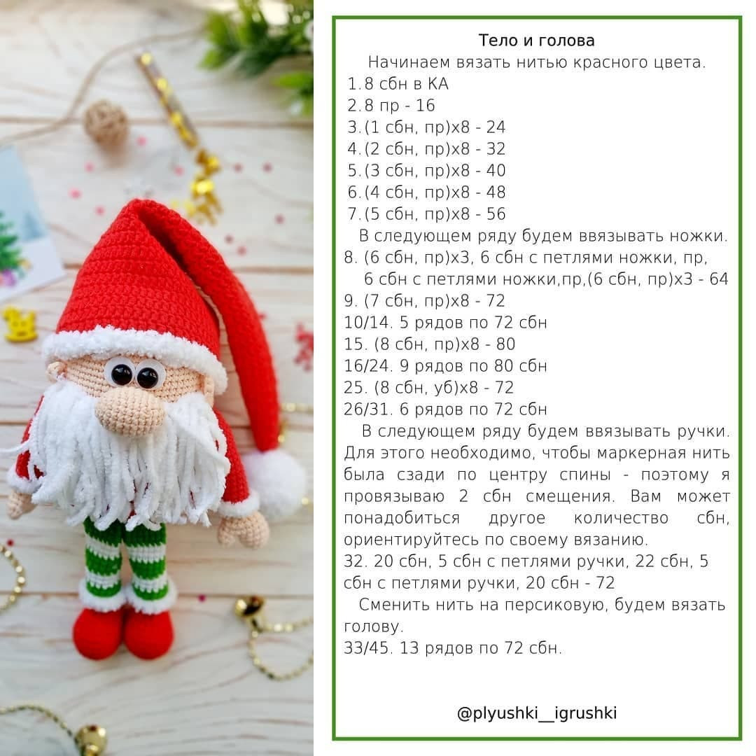 Бесплатное описание гномика🎅