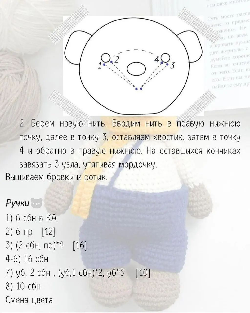 Бесплатное описание медвежонка 🧸