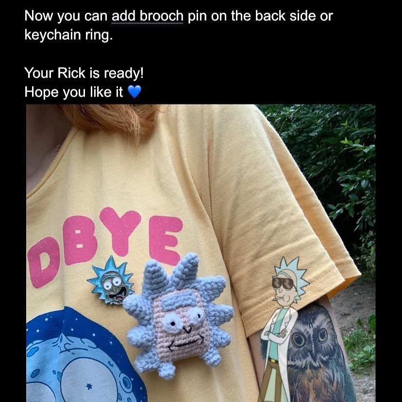 Brooch/Keychain “Rick”😏 💙