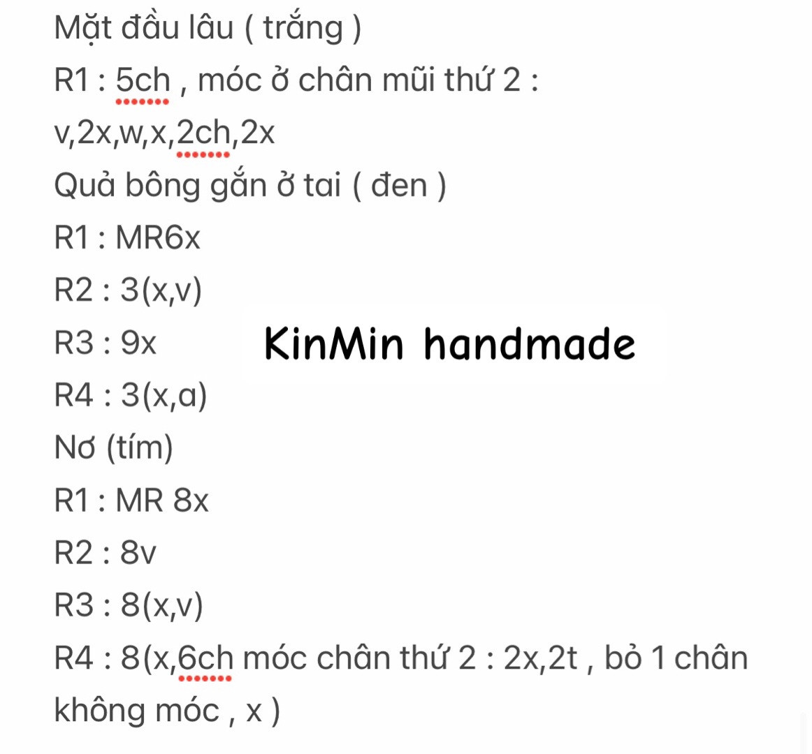 Chart bánh bao kuromi