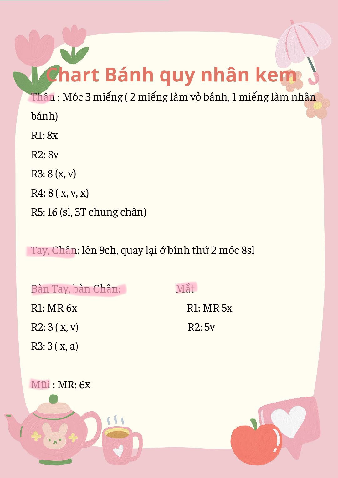 Chart bánh quy nhân kem