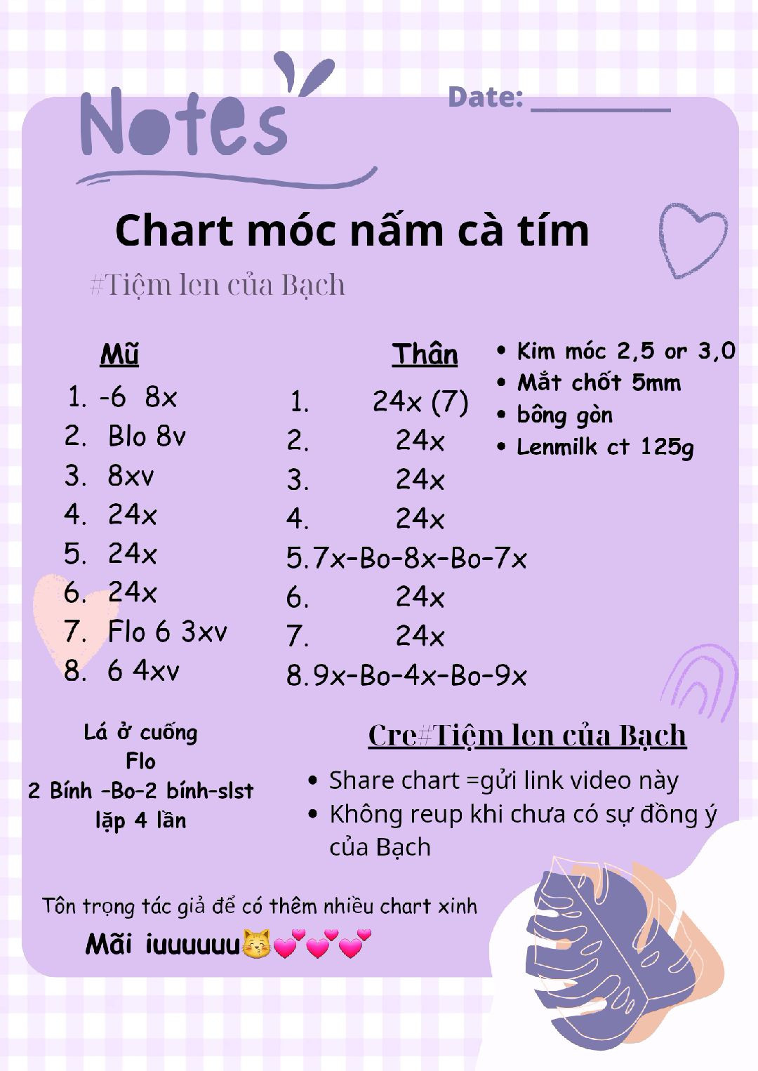 Chart móc nấm cà tím