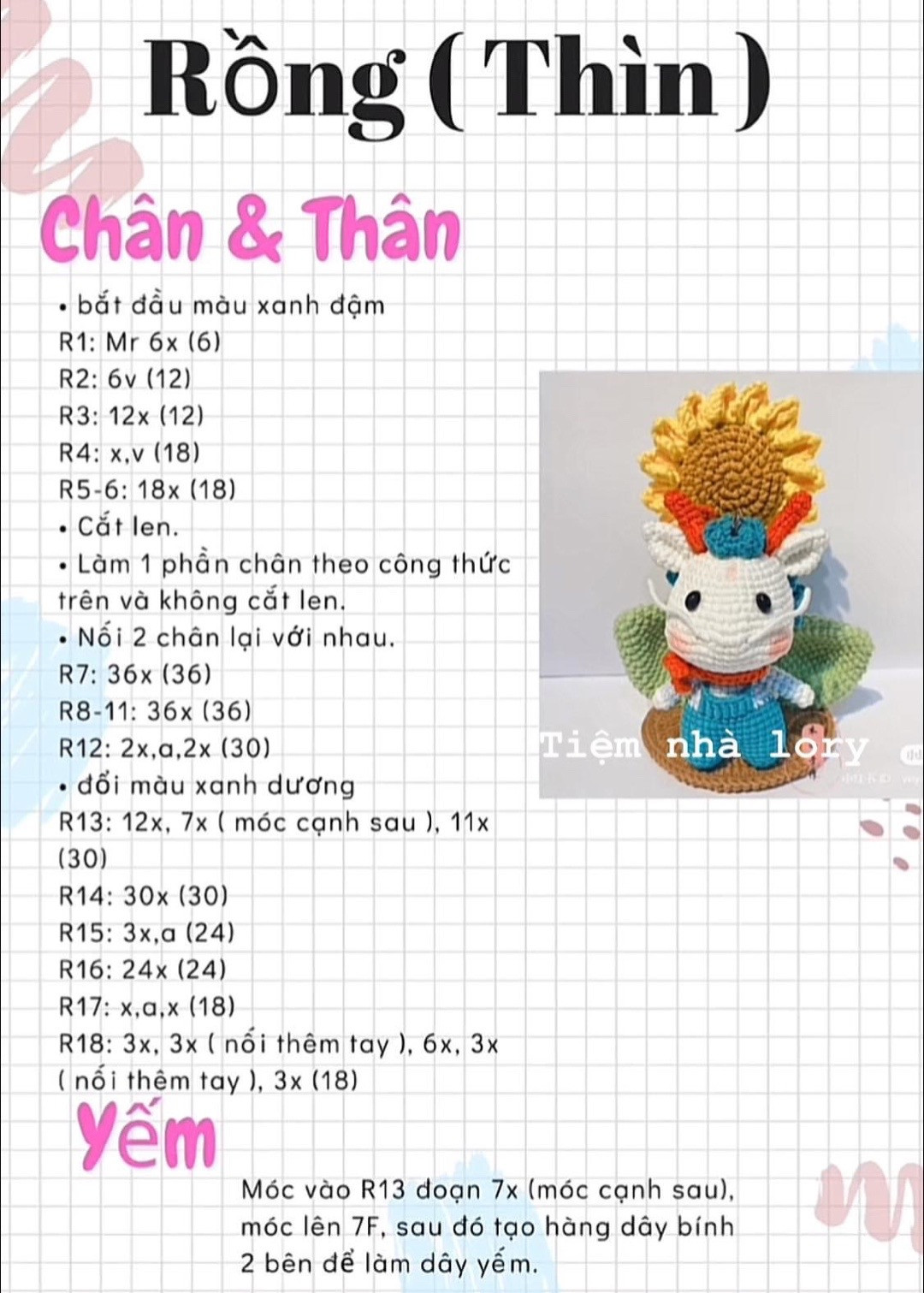 Chart móc rồng (thìn)