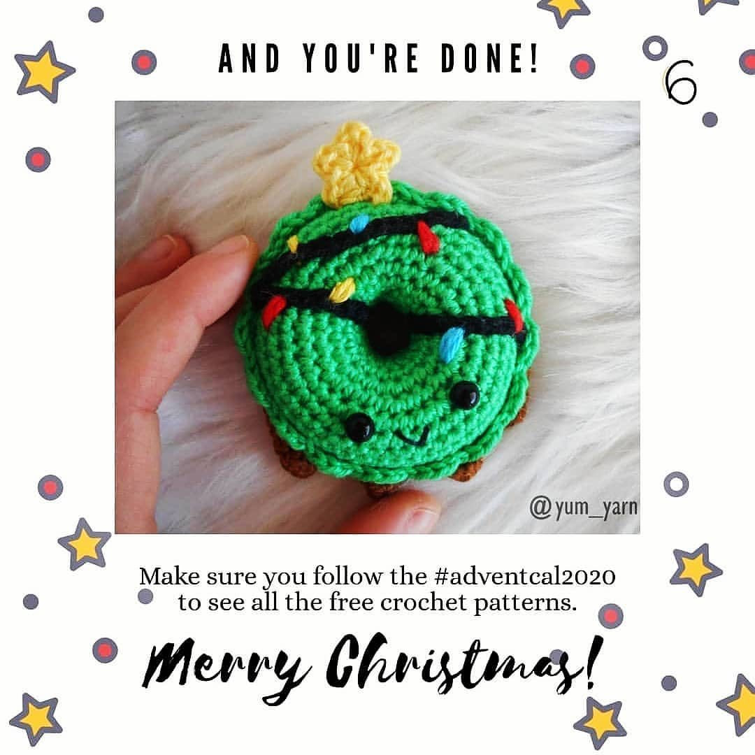 Christmas bagel crochet pattern