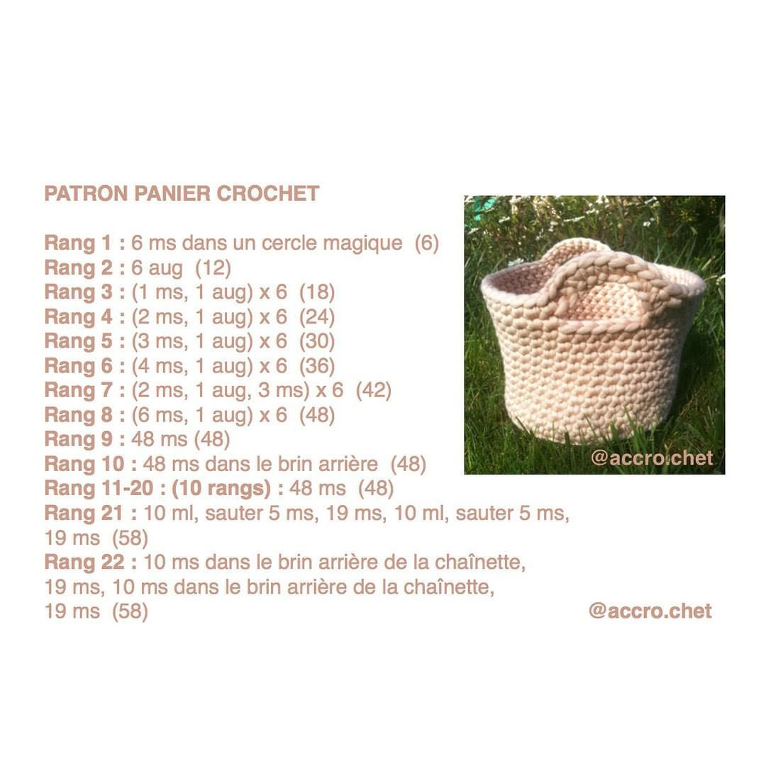 Crochet basket crochet pattern