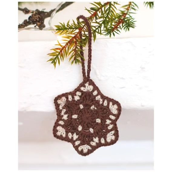 Crochet gingerbread star 🌟🤎💚 🌟🤎💚🌟🤎💚🌟🤎💚🌟🤎💚🌟🤎💚