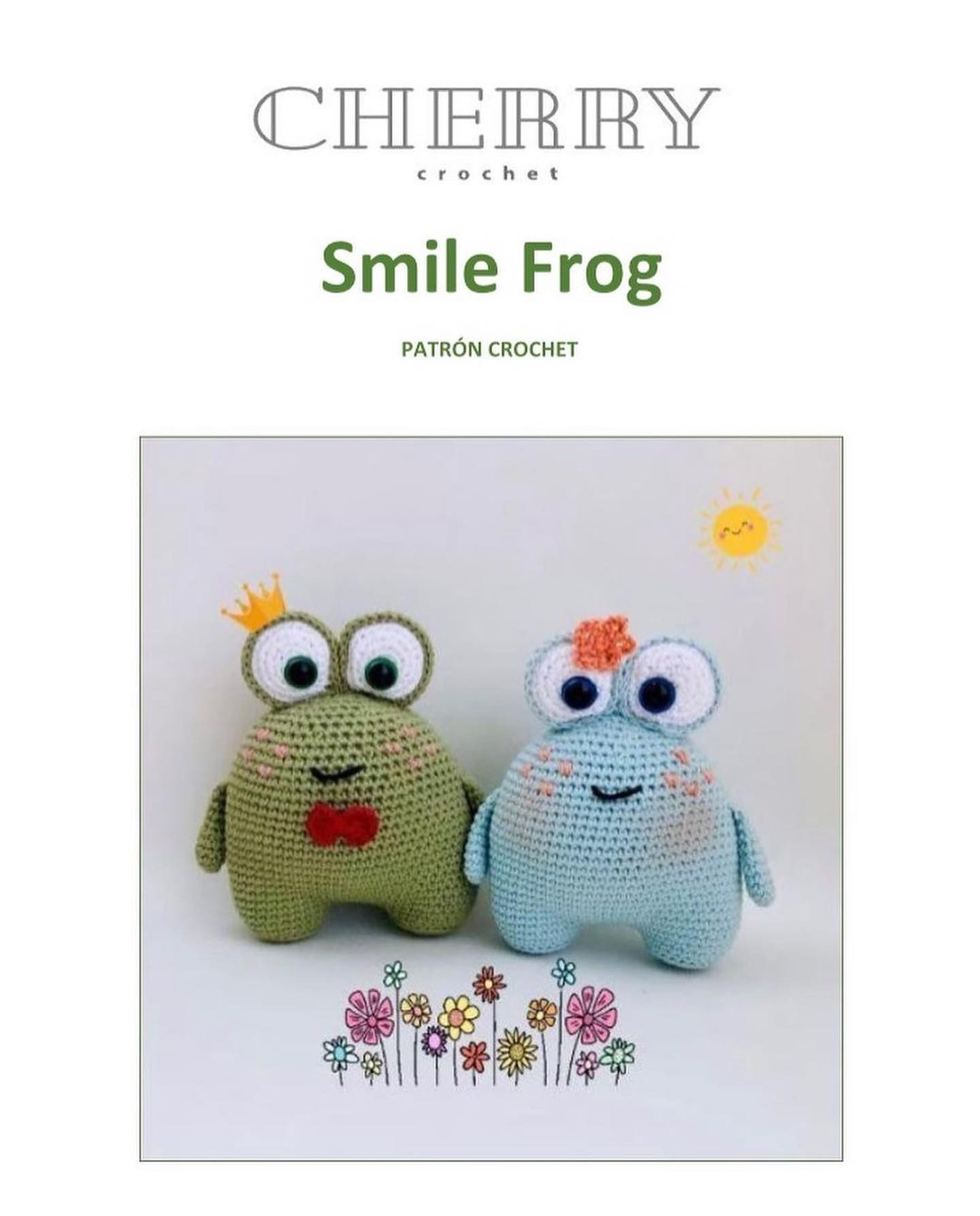 Crochet pattern for frog couple, king and queen