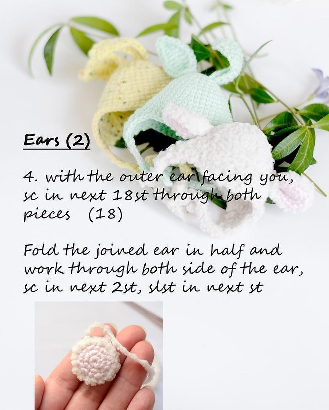 crochet pattern hat with ear