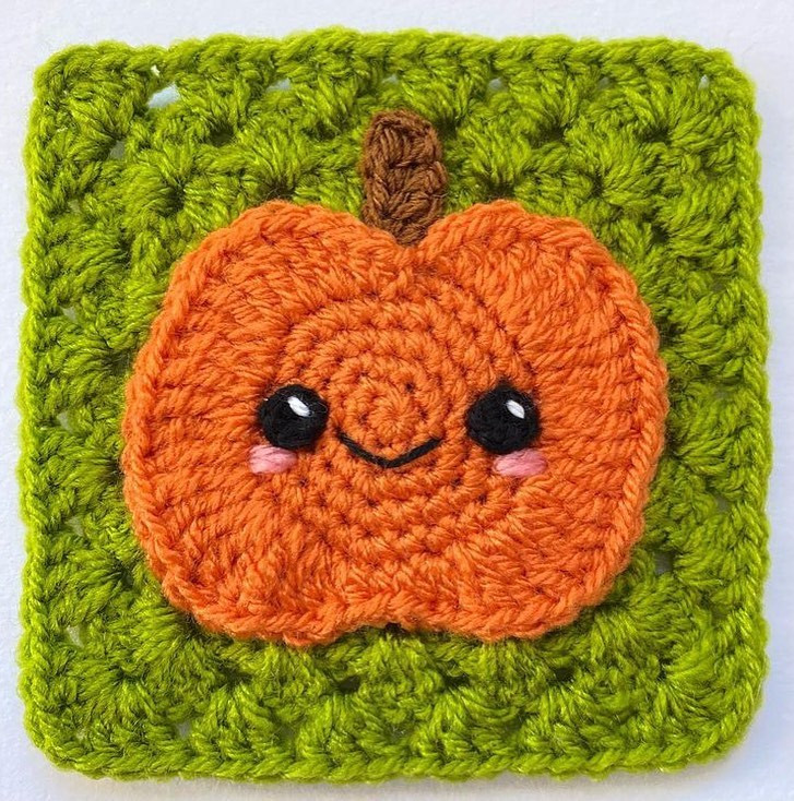 Crochet pattern lined with persimmon