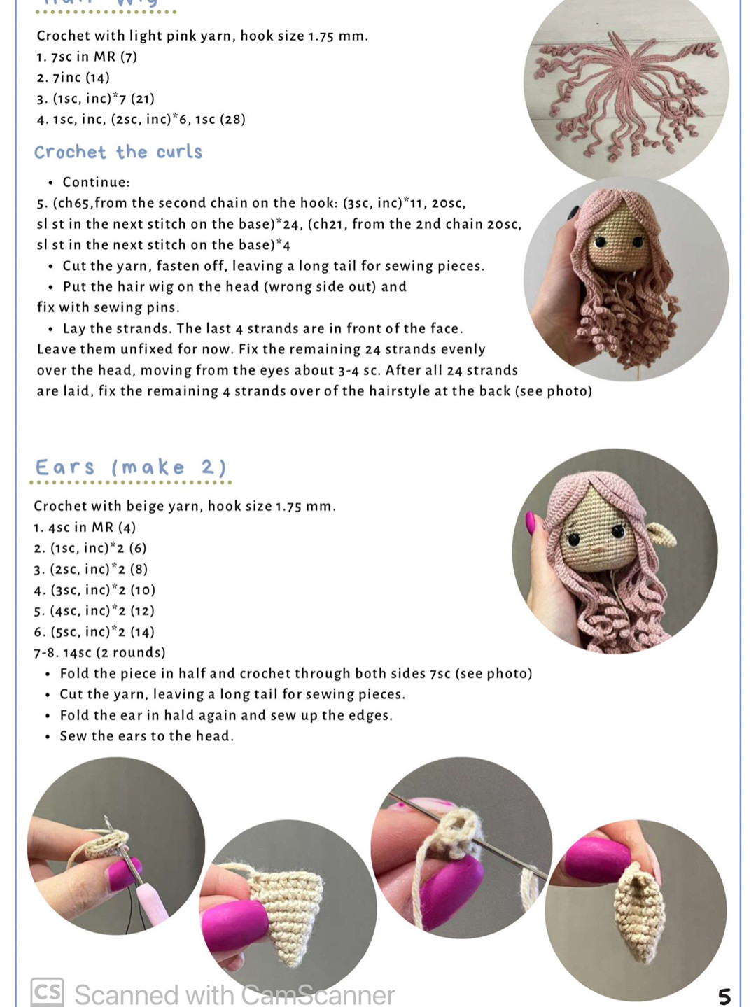 crochet pattern rosie doll