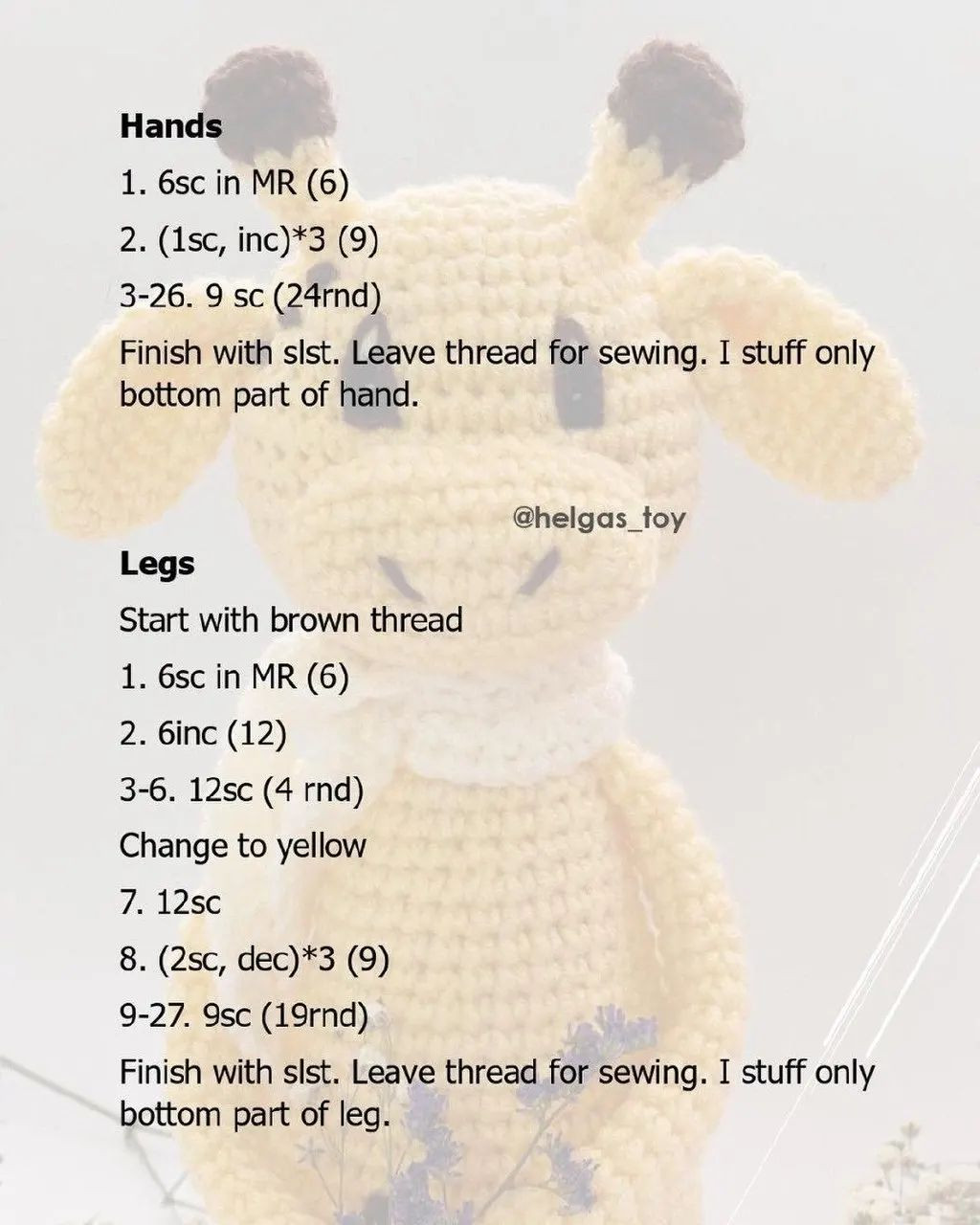 Deer rattle crochet pattern