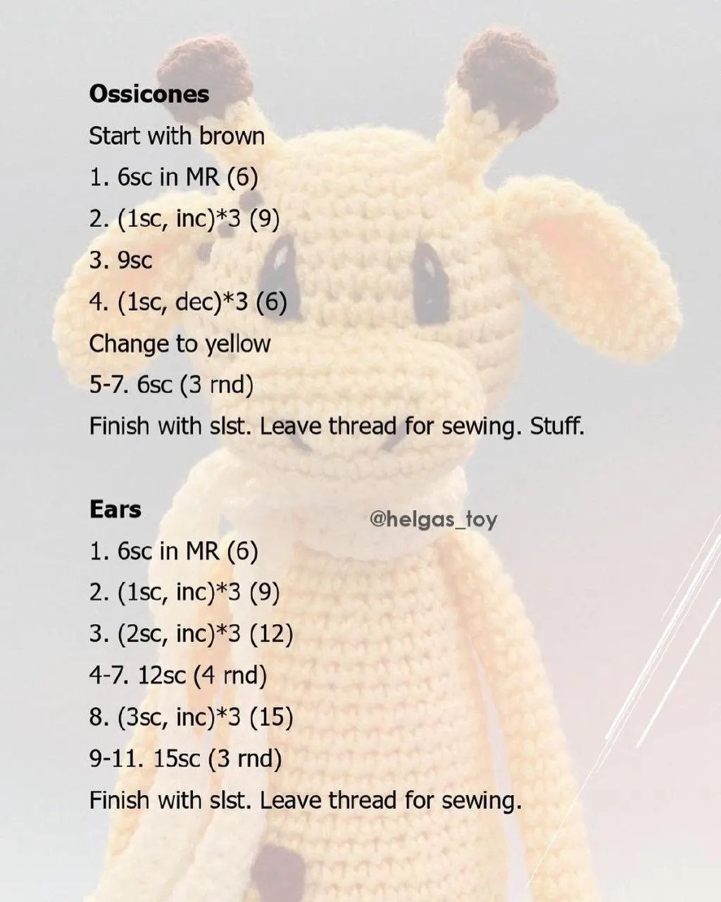 Deer rattle crochet pattern