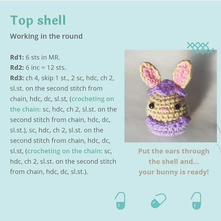 Easter egg bunny crochet pattern