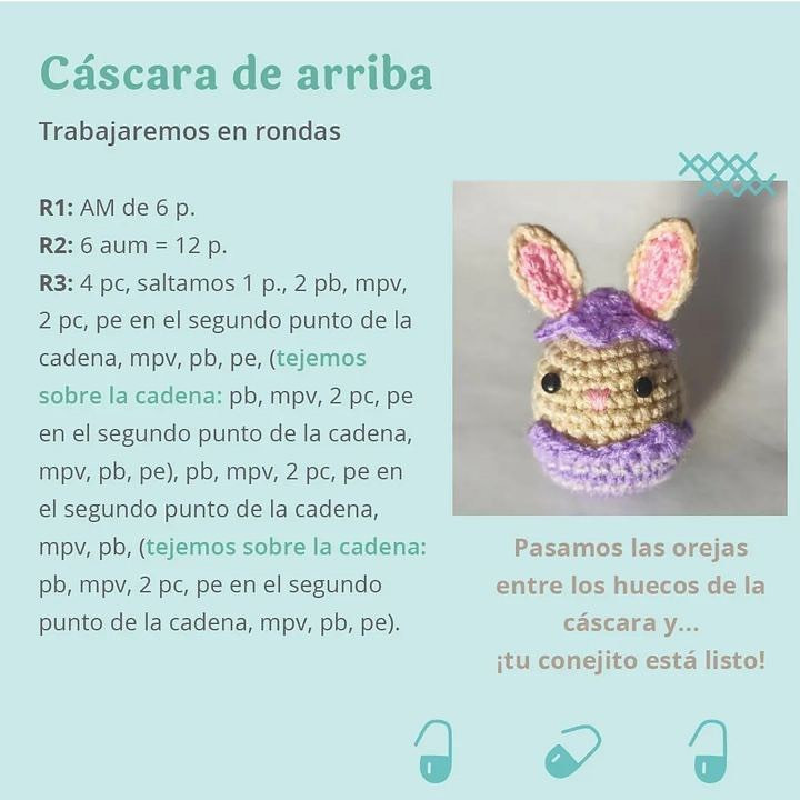 Easter egg bunny crochet pattern