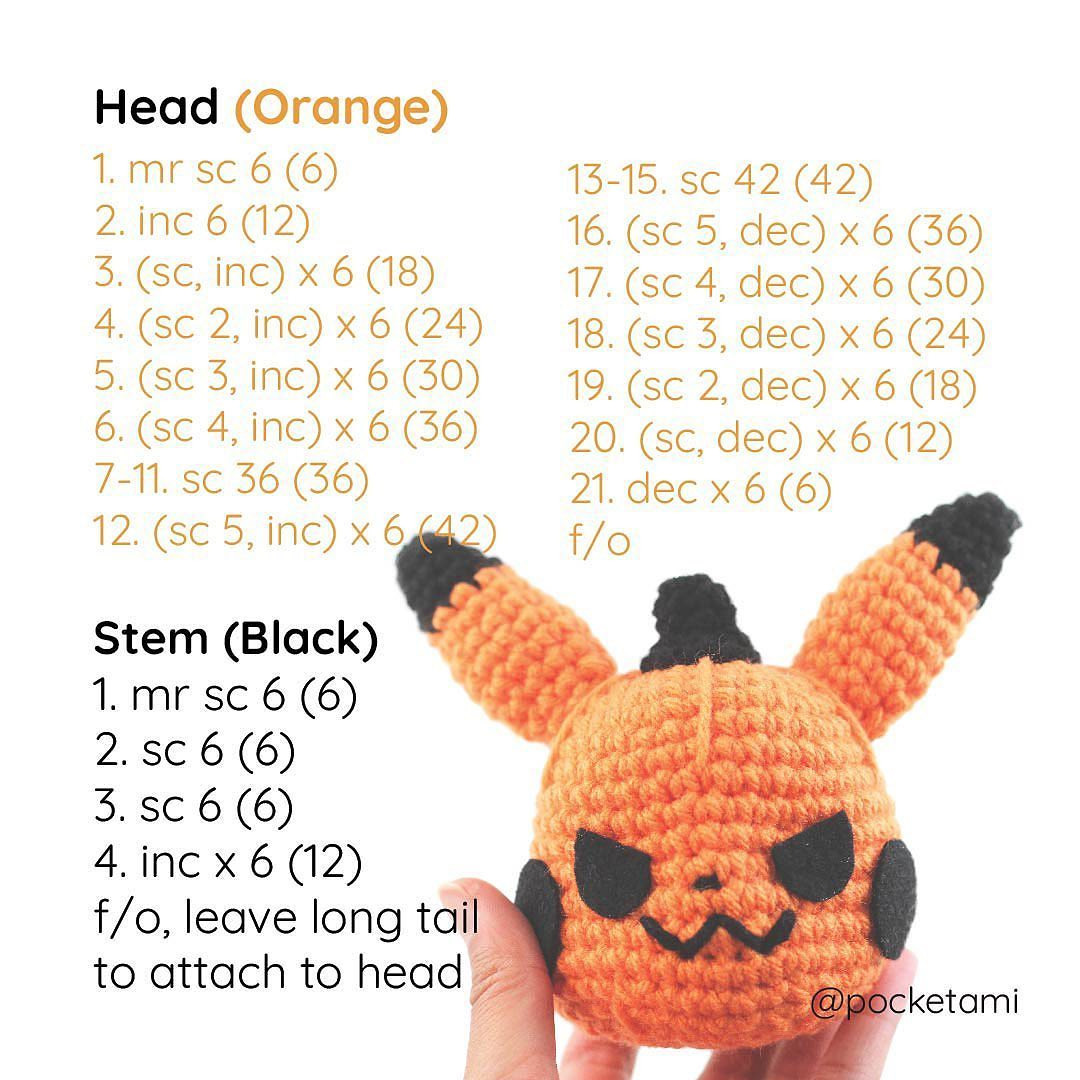 Enjoy this free pattern Halloween  pumpkin 🎃 👻 🖤