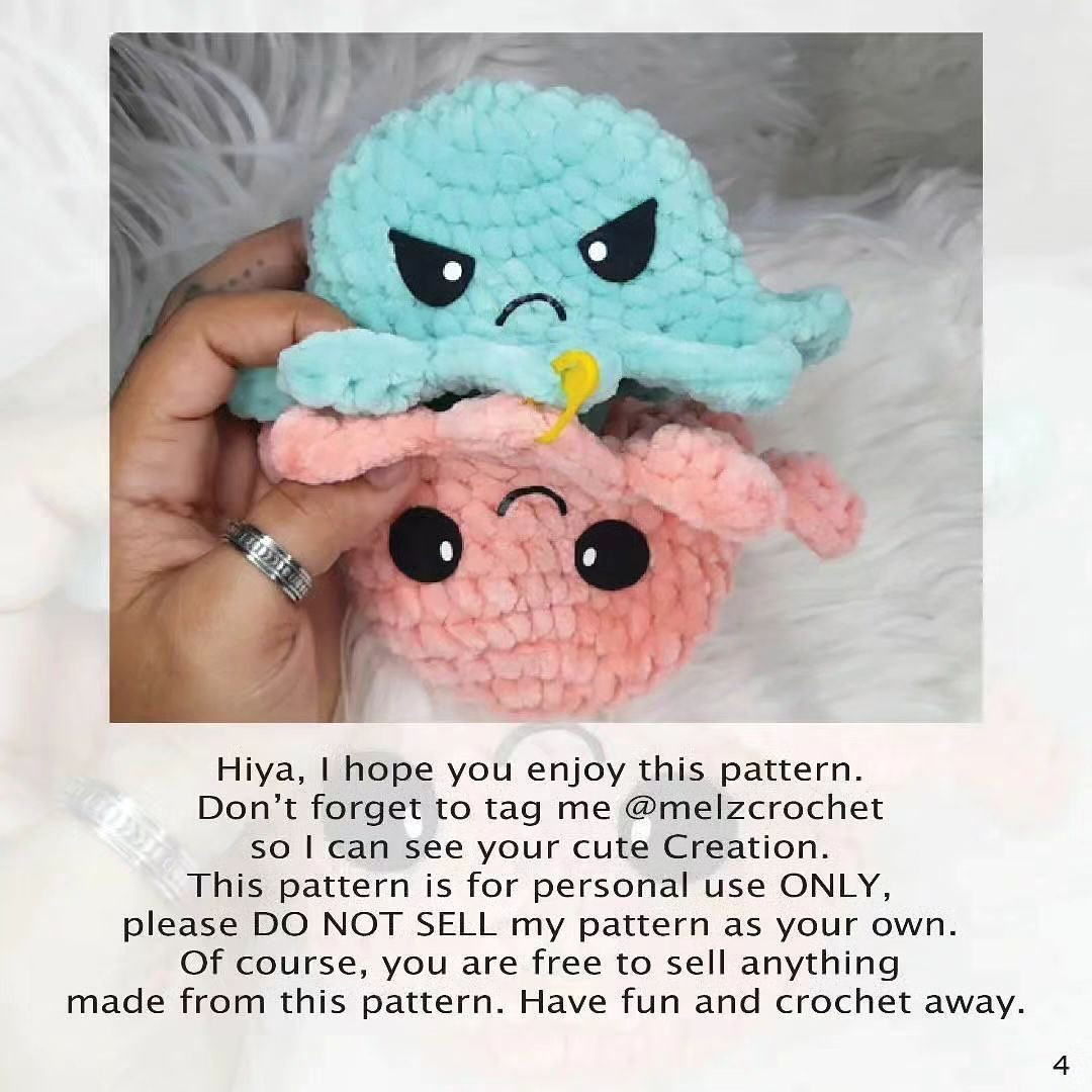 flippy the reversible octo pal free pattern (octopus)