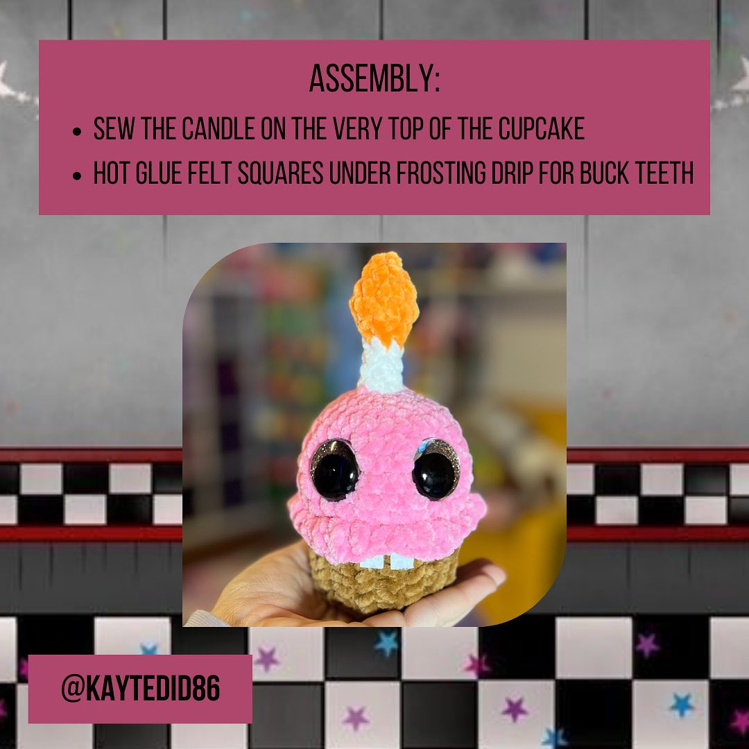 fnaf cupcake crochet pattern