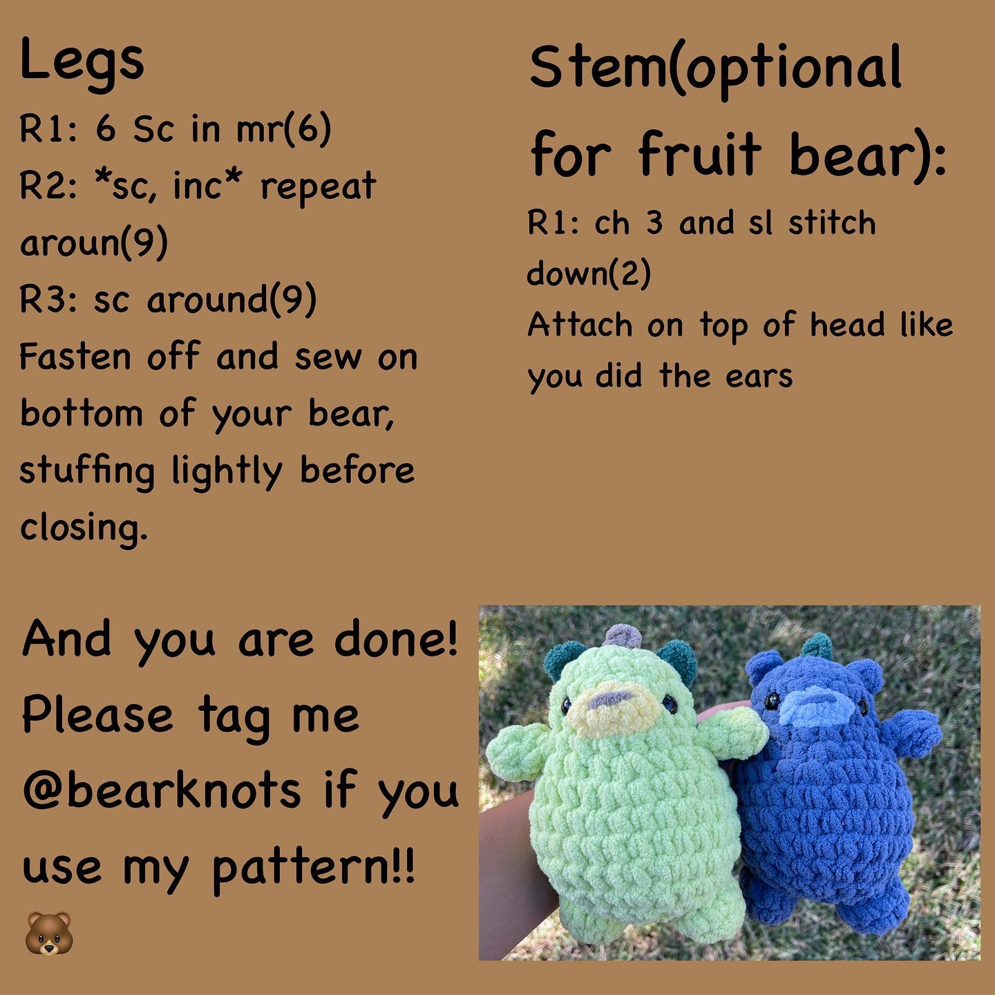 free bear pattern