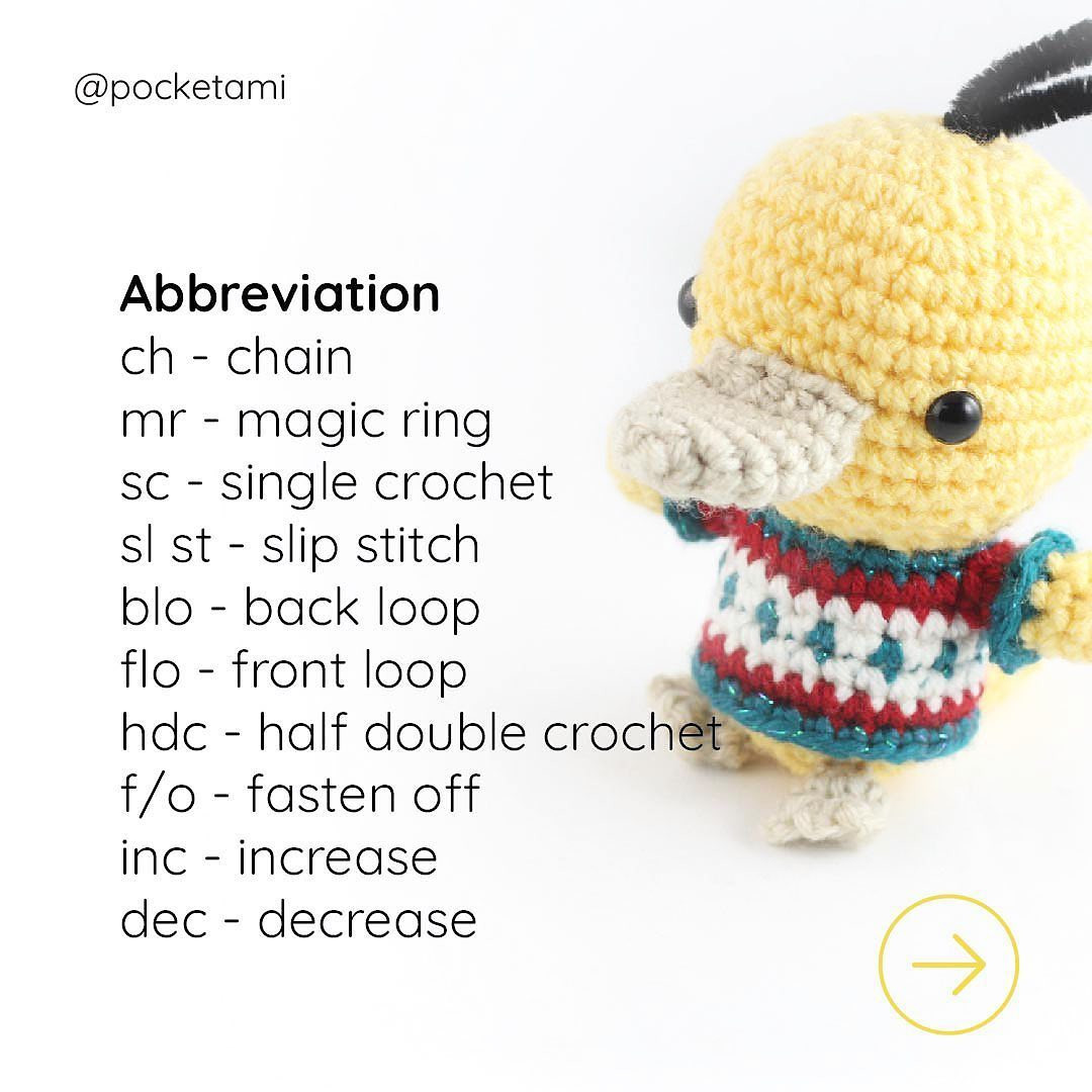 free Christmas psyduck amigurumi! ❄️ 🎄