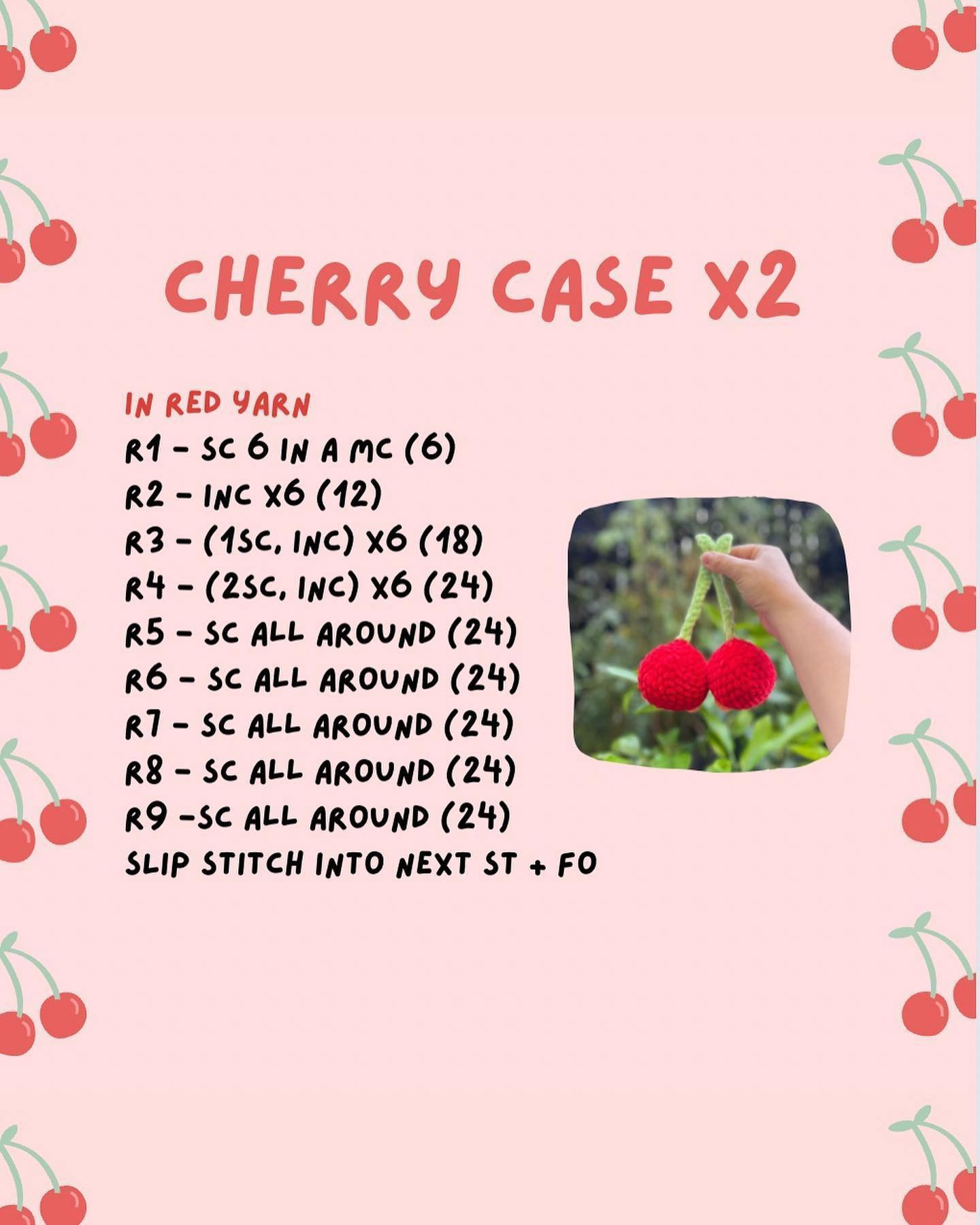 free crochet pattern cherry chicks