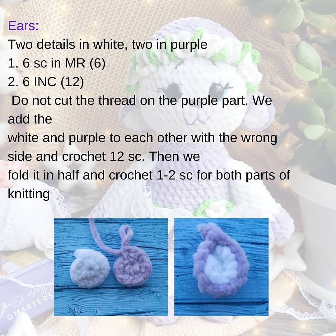 free crochet pattern "cute sheep" 🐏 🌸