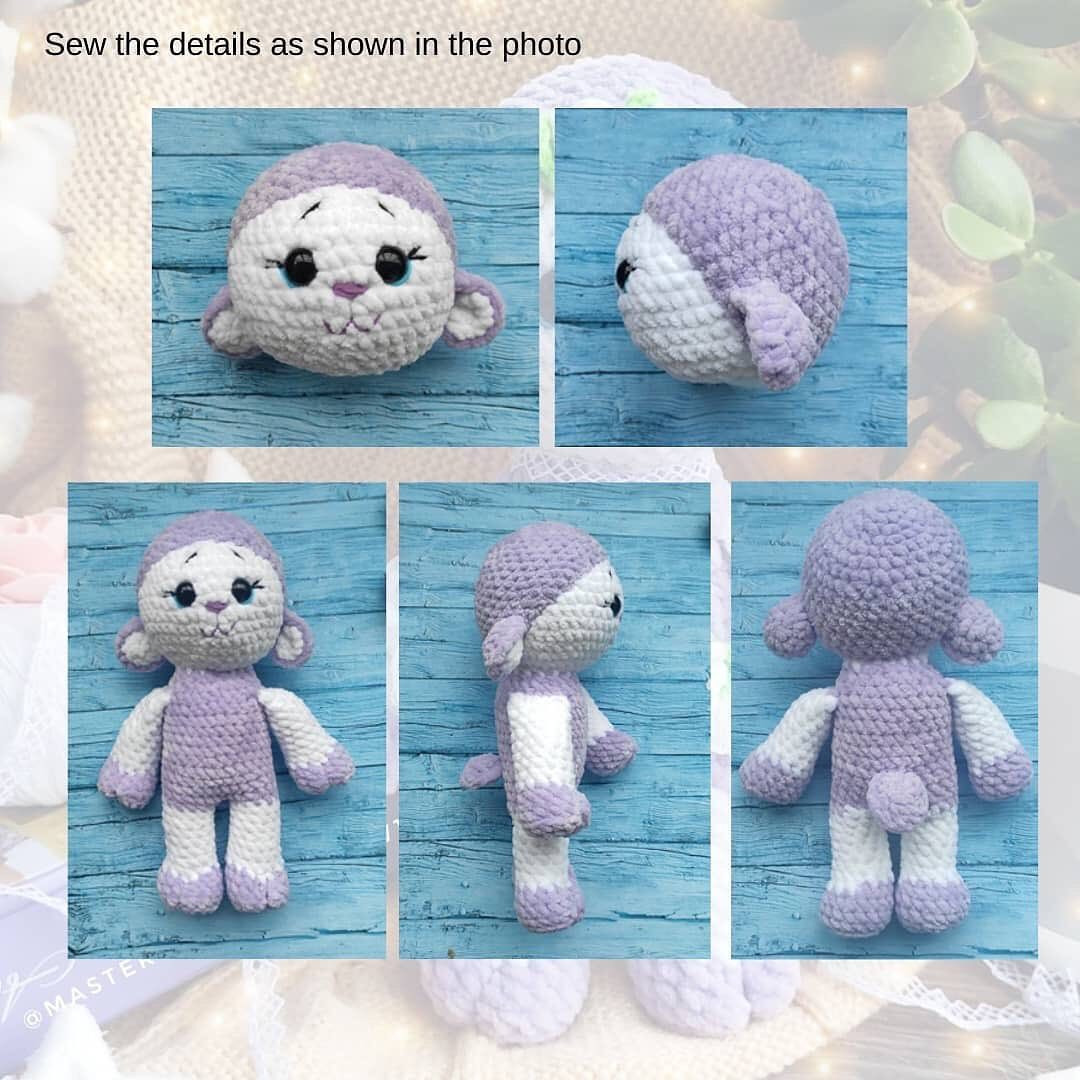 free crochet pattern "cute sheep" 🐏 🌸
