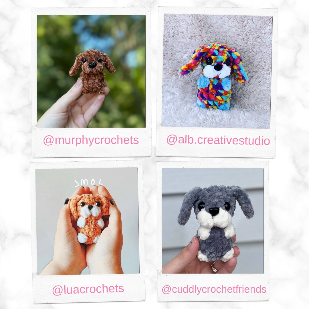 free crochet pattern key chain doggy