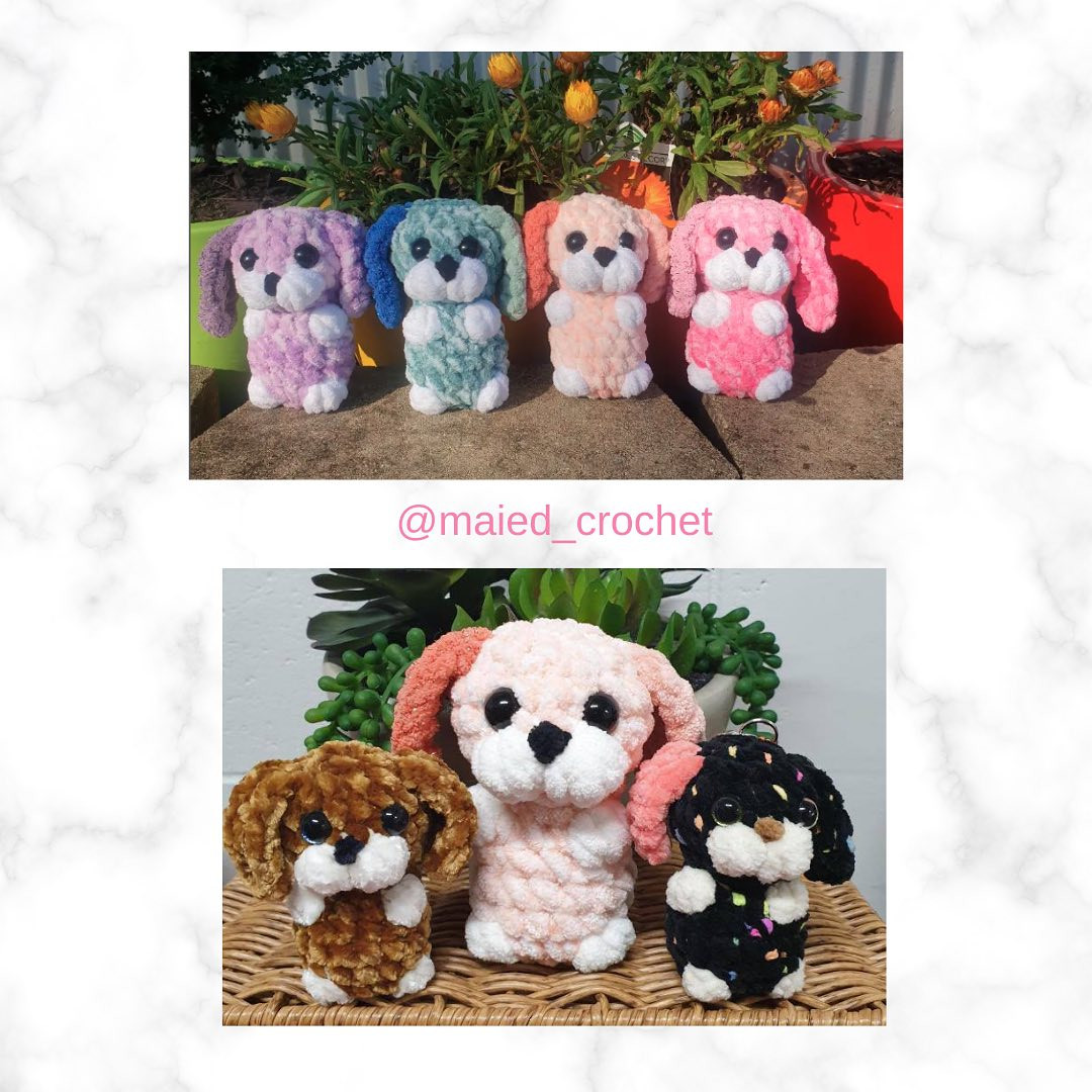 free crochet pattern key chain doggy