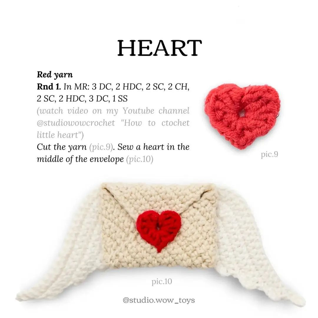 ❤️Free crochet pattern Valentine card