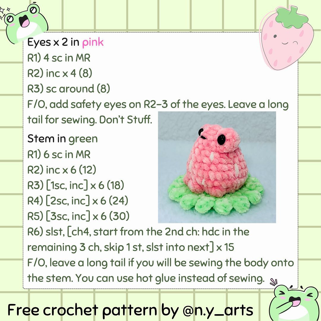free frogberry pattern