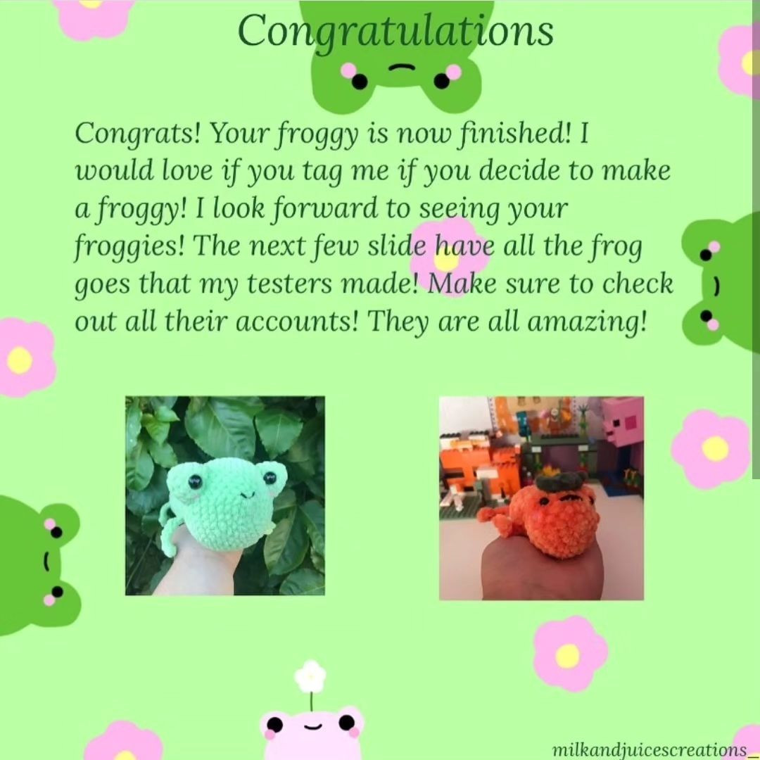 free froggy pattern