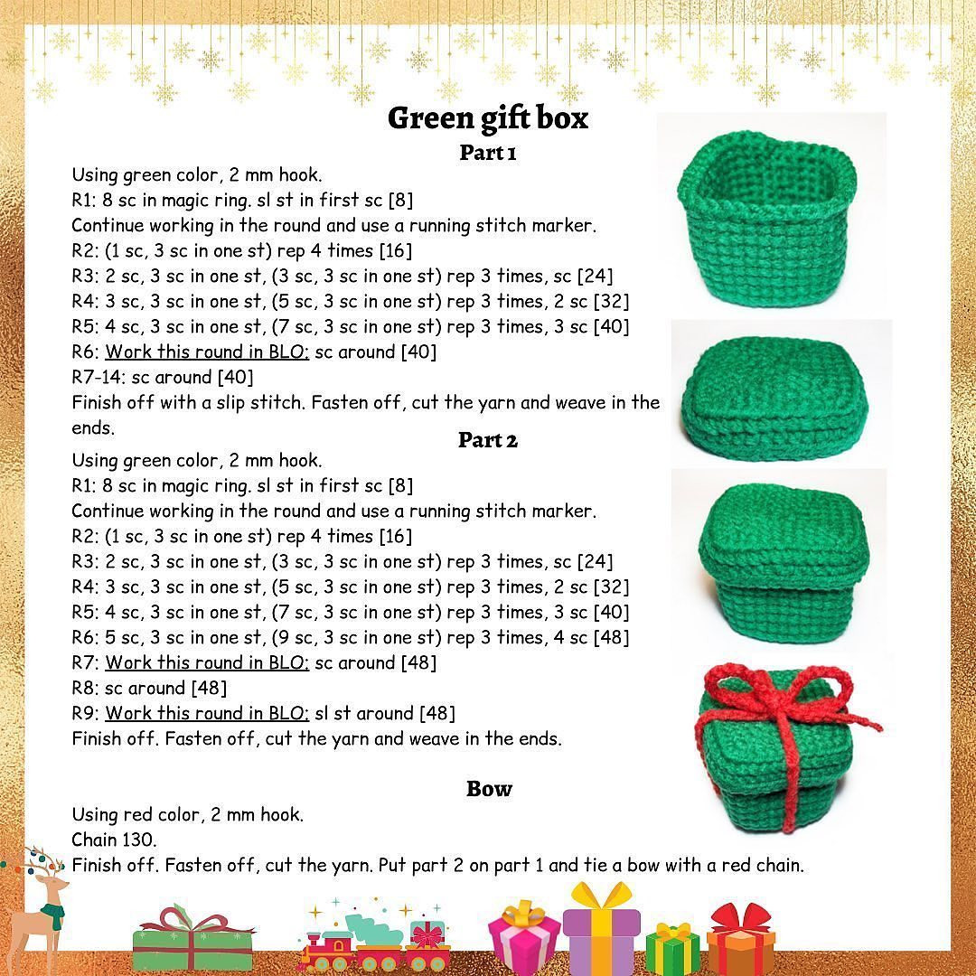 free gift boxes pattern