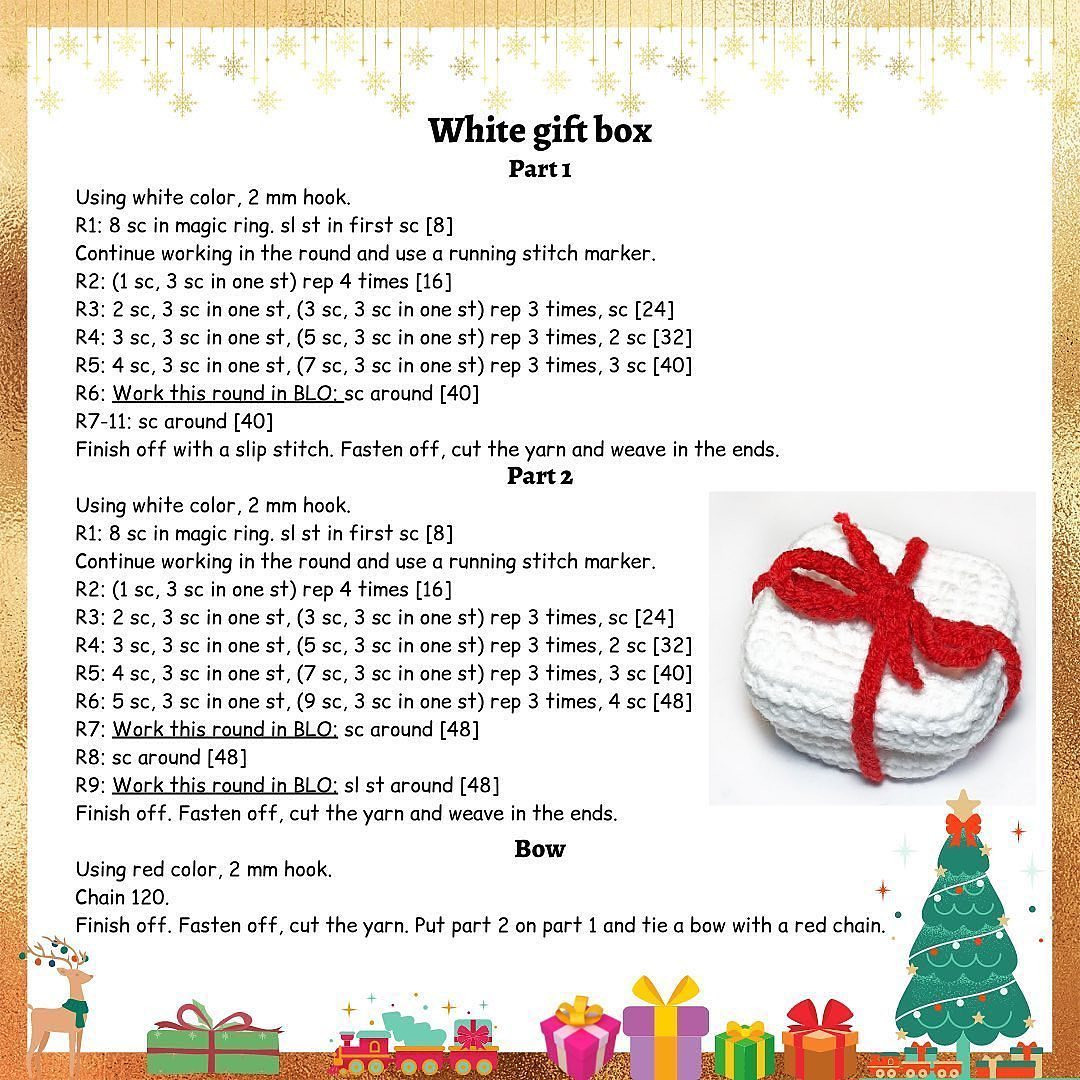 free gift boxes pattern