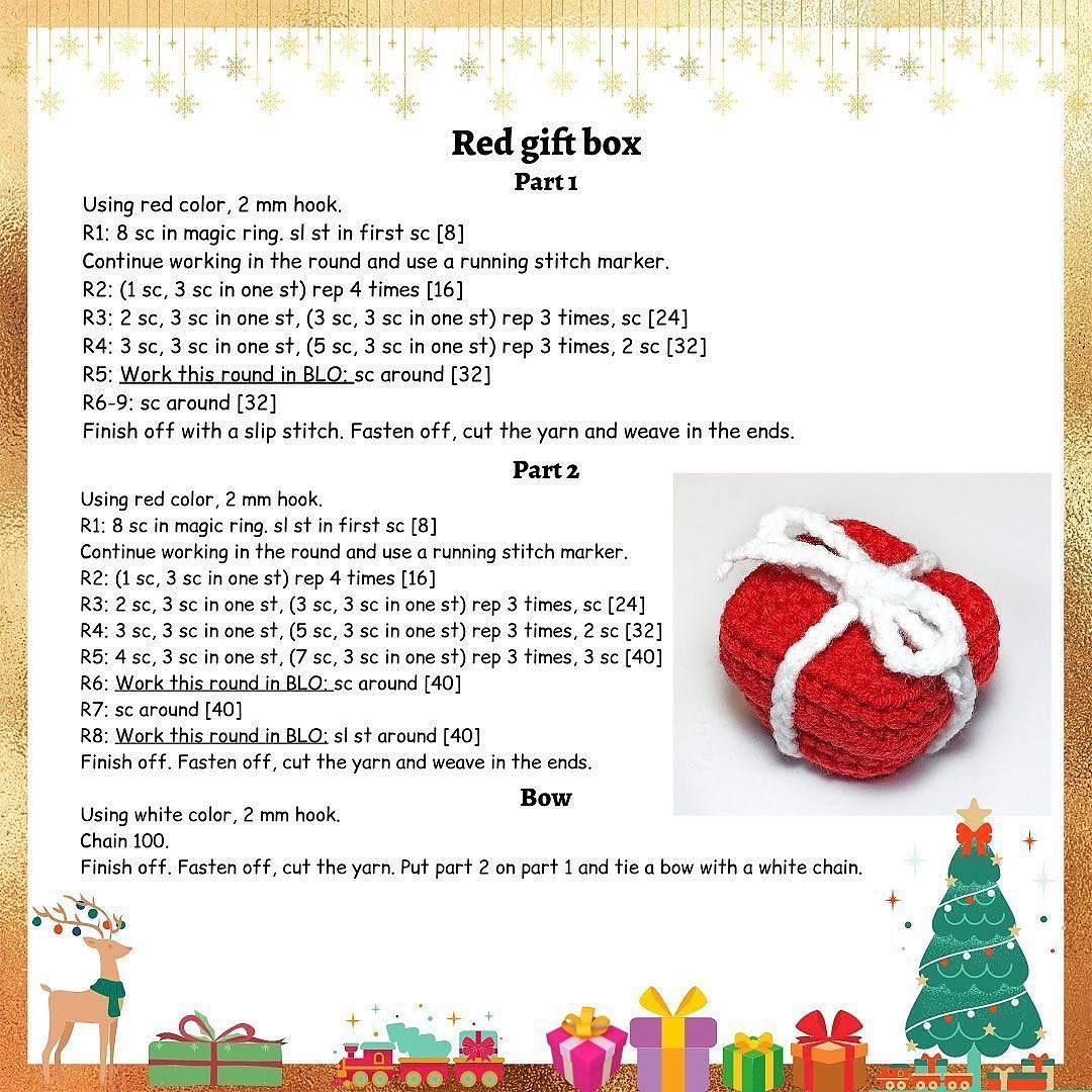 free gift boxes pattern