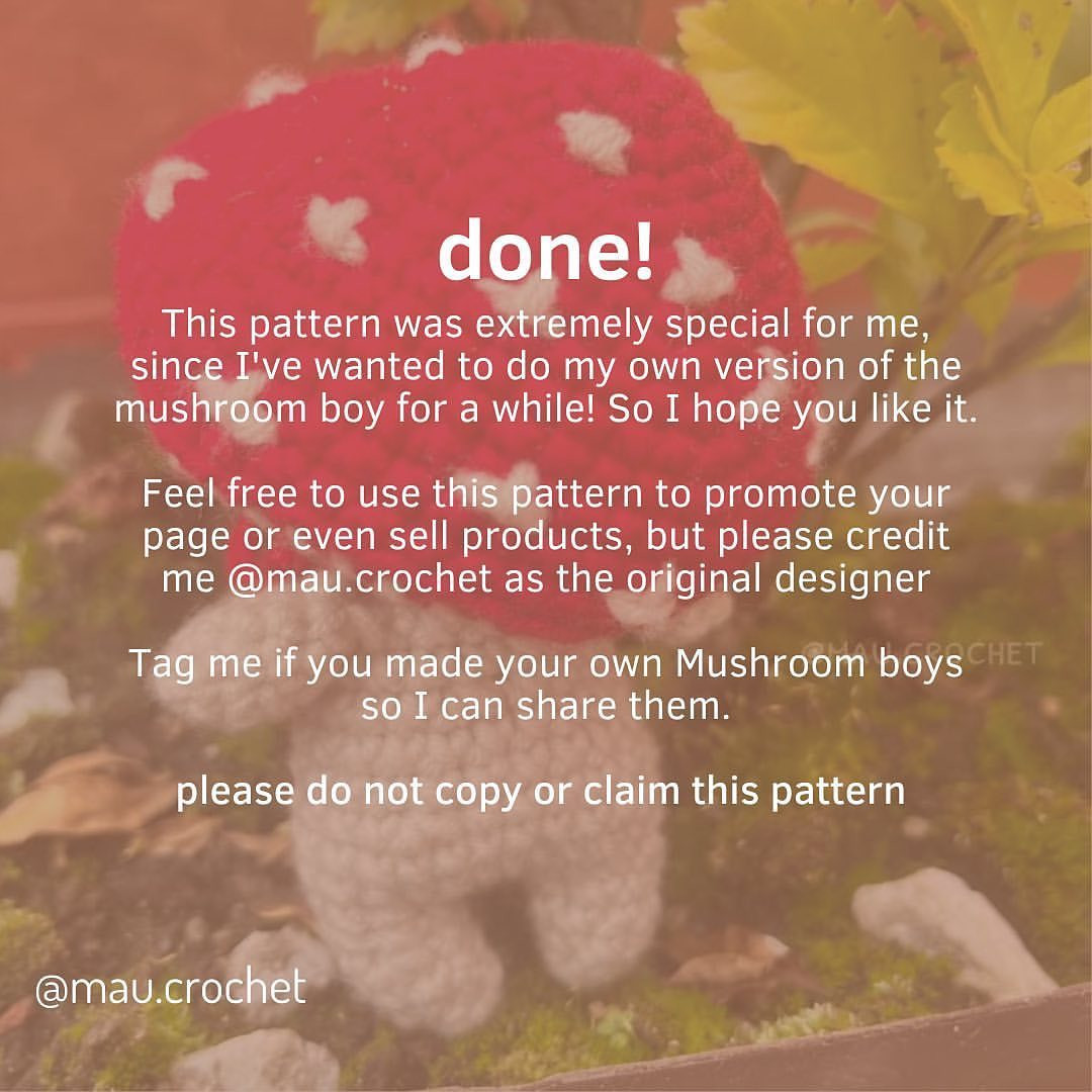 free mushroom boy pattern! ♥️🍄